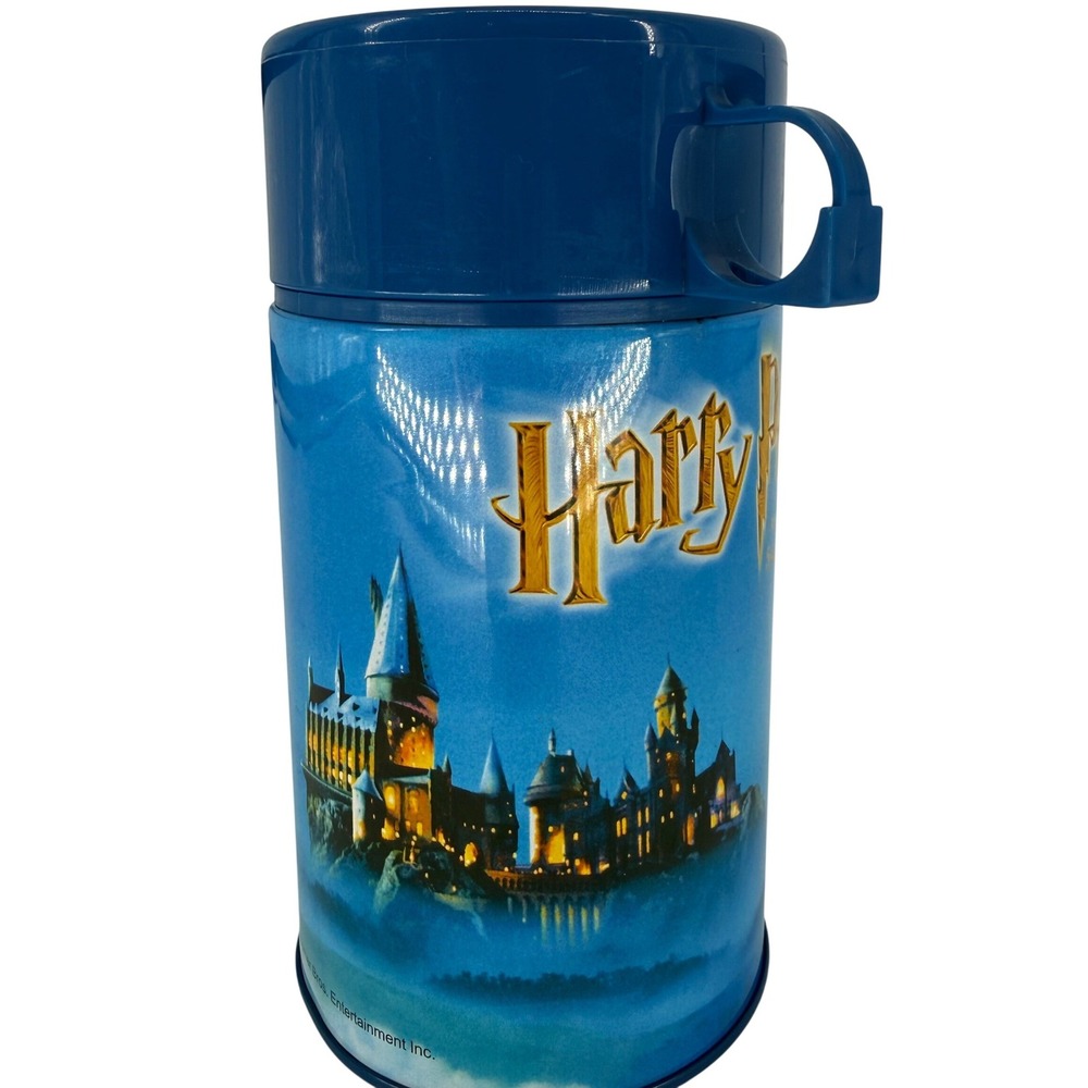 Harry Potter Sorcerers‎ Stone NECA Thermos Hogwarts Castle Blue Vintage 2006